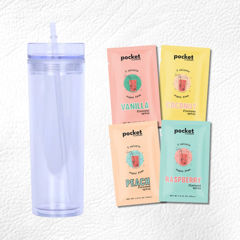 Flavored Syrup + Water Bottle Bundle