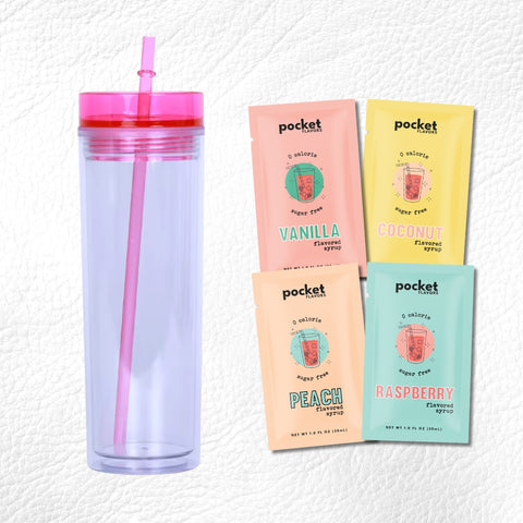 Flavored Syrup + Water Bottle Bundle