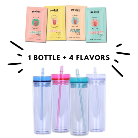 Flavored Syrup + Water Bottle Bundle