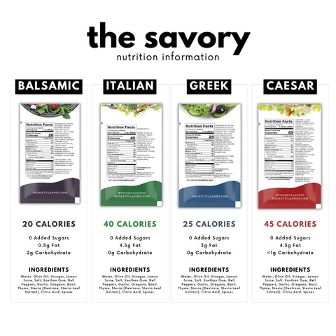 "The Savory" Variety Dressing Pack - 32 Count